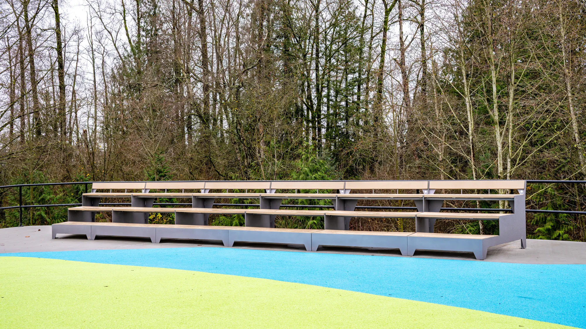 Wishbone Strataview Custom Step Bench at Yorkson Community Park