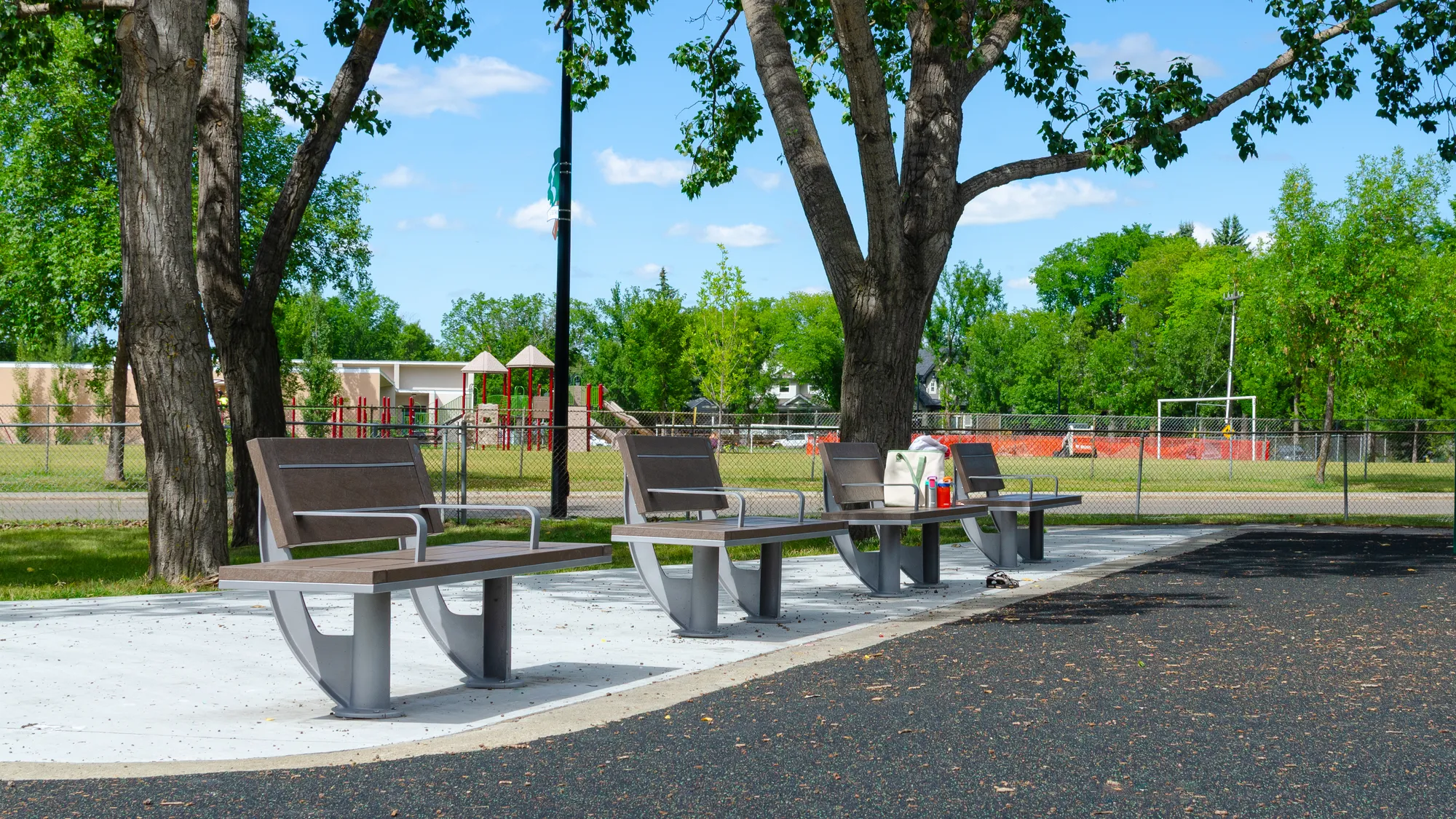 Wishbone SurRe Benches at Crestwood Community in Edmonton Albert
