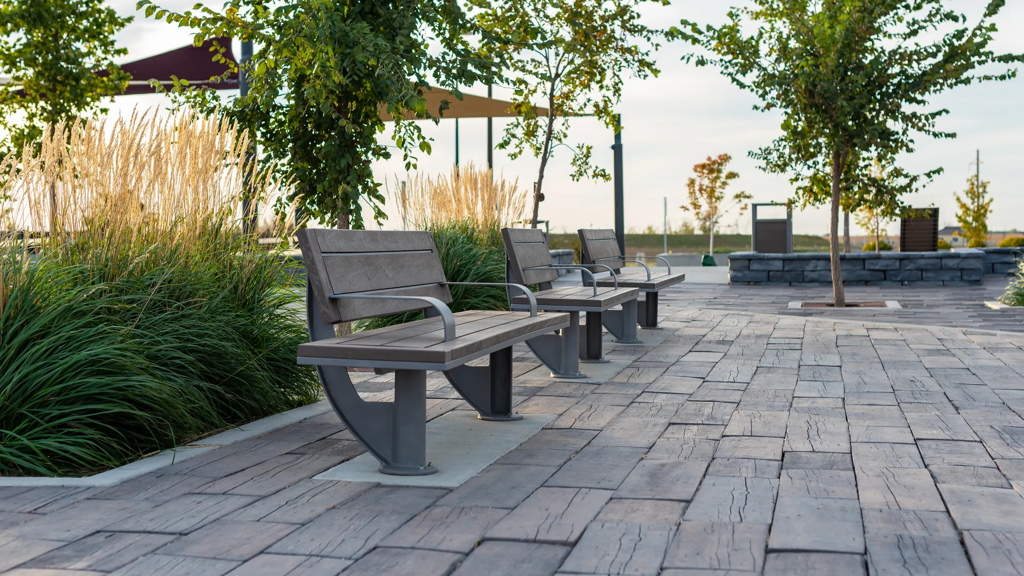 Wishbone SurRe Benches at Kensington Village in Saskatoon Saskat