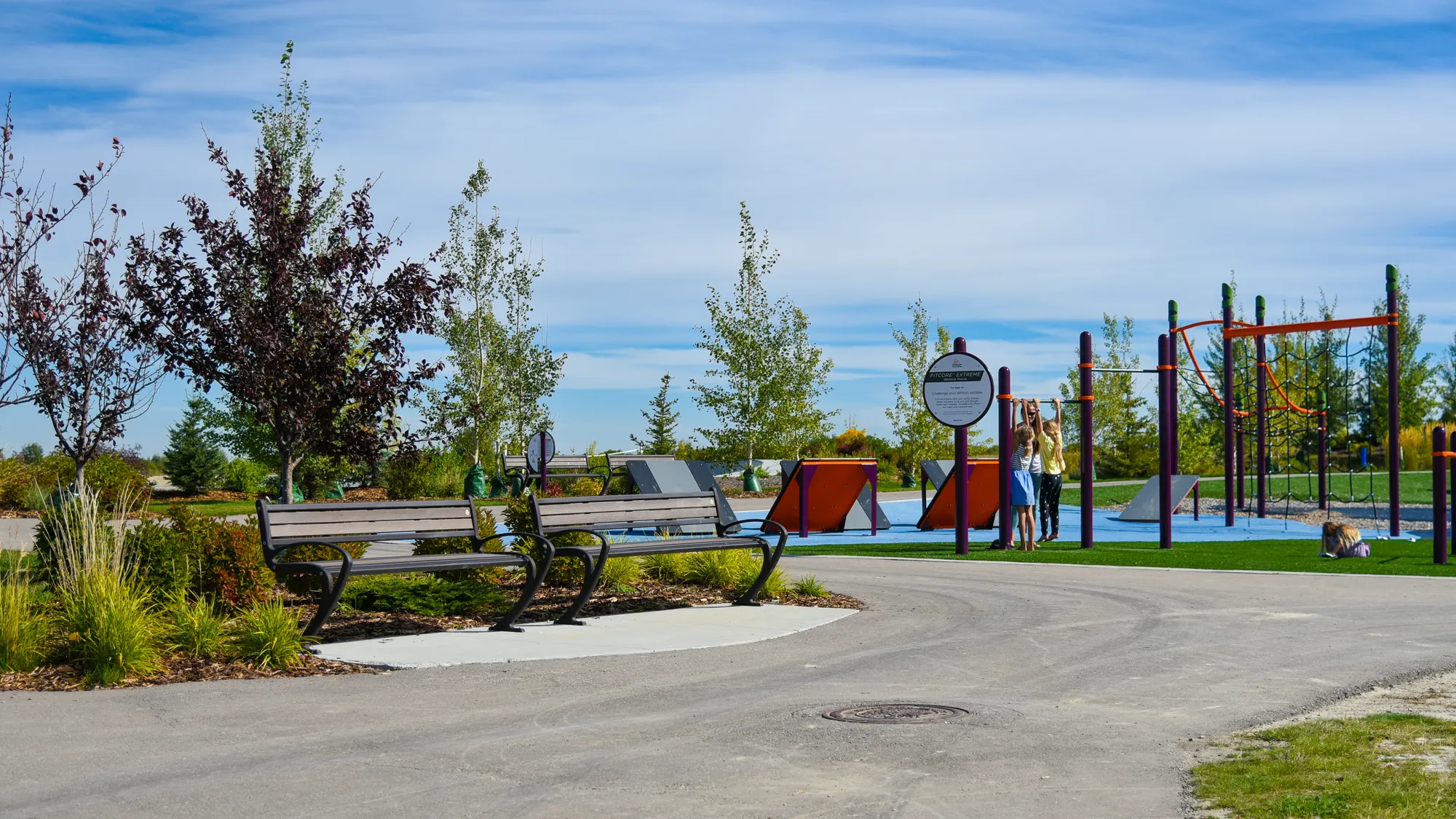 Wishbone TENAJ Benches at Harmony Community near Calgary, Albert