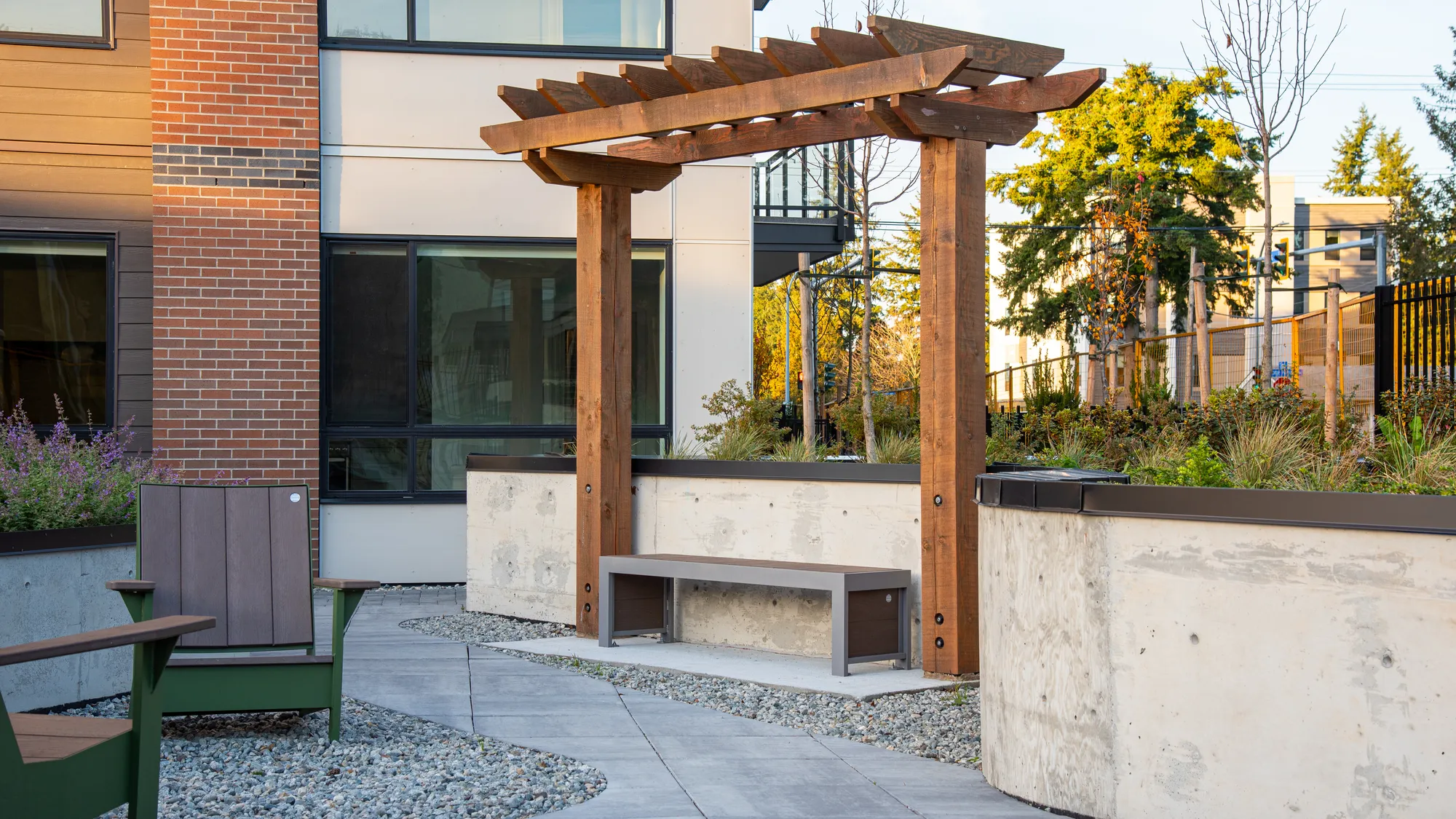 Wishbone Urban Form Backless Bench at JEM Conndo's in Abbotsford