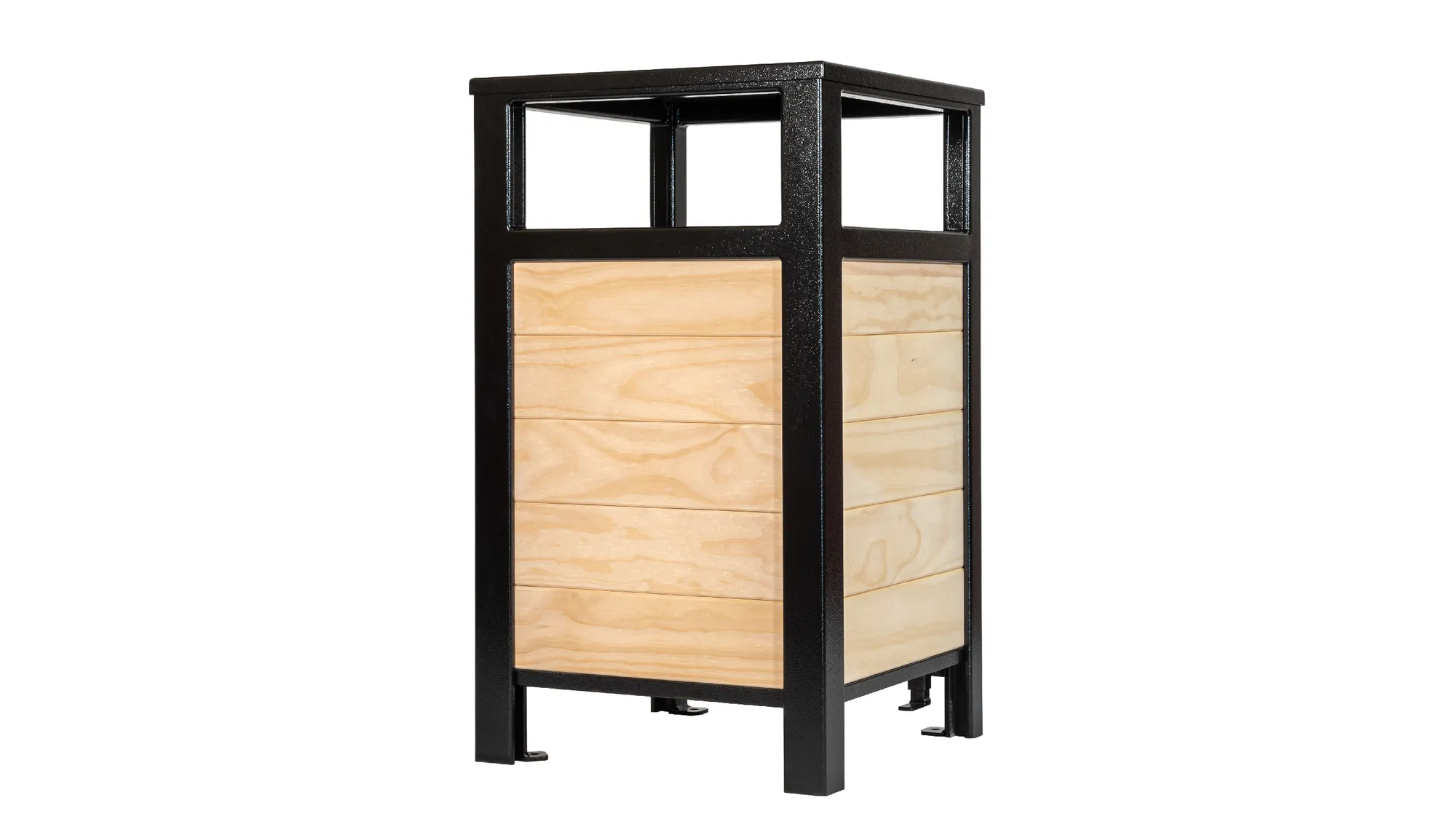 Wishbone Urban Form Easy Access Waste Receptacle with AccoyaÂ® M