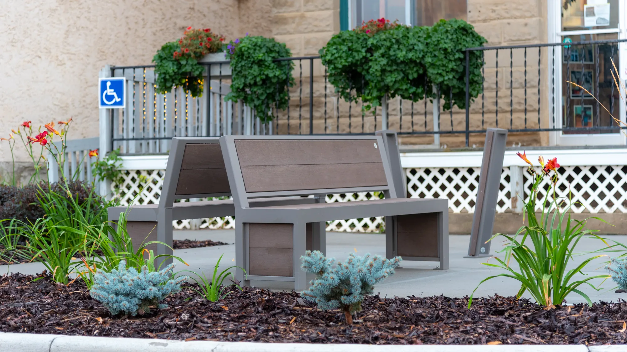 Wishbone Urban Form Full Back Benches in Sedgewick Alberta