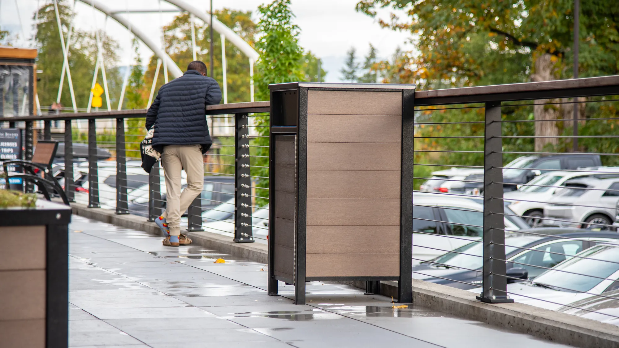 Wishbone Urban Form Large Capacity Commercial Waste Receptacle i