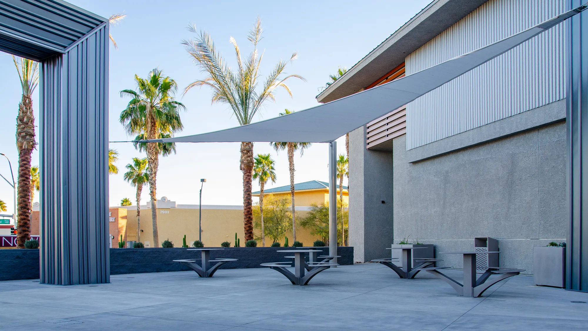 Wishbone Urban Space Picnic Tables in Las Vegas, Nevada