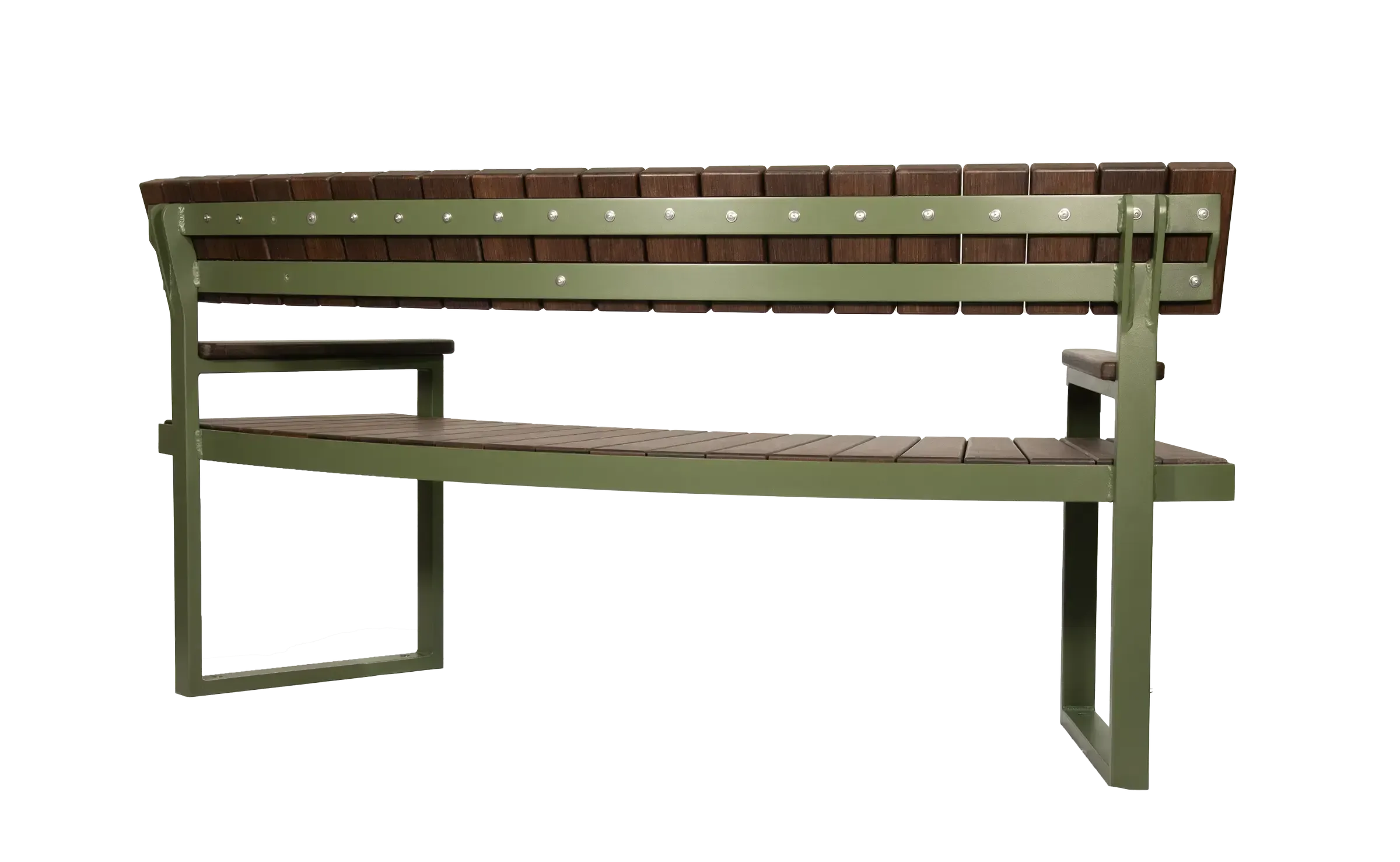 Ridgeline 6' Curved Bench w/ Backrest & Arms