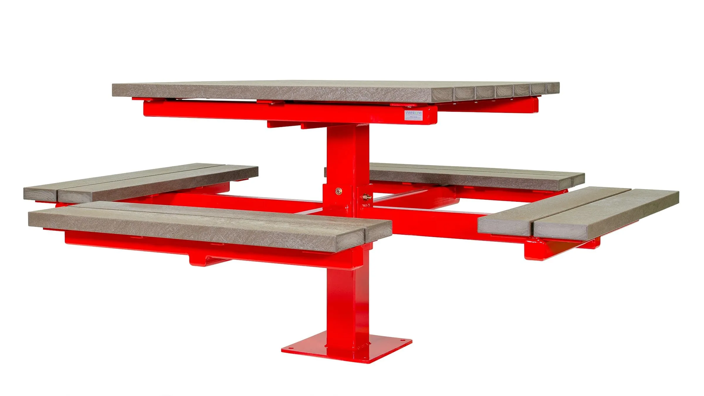 Single Pedestal Picnic Table - Rectangular 6ft