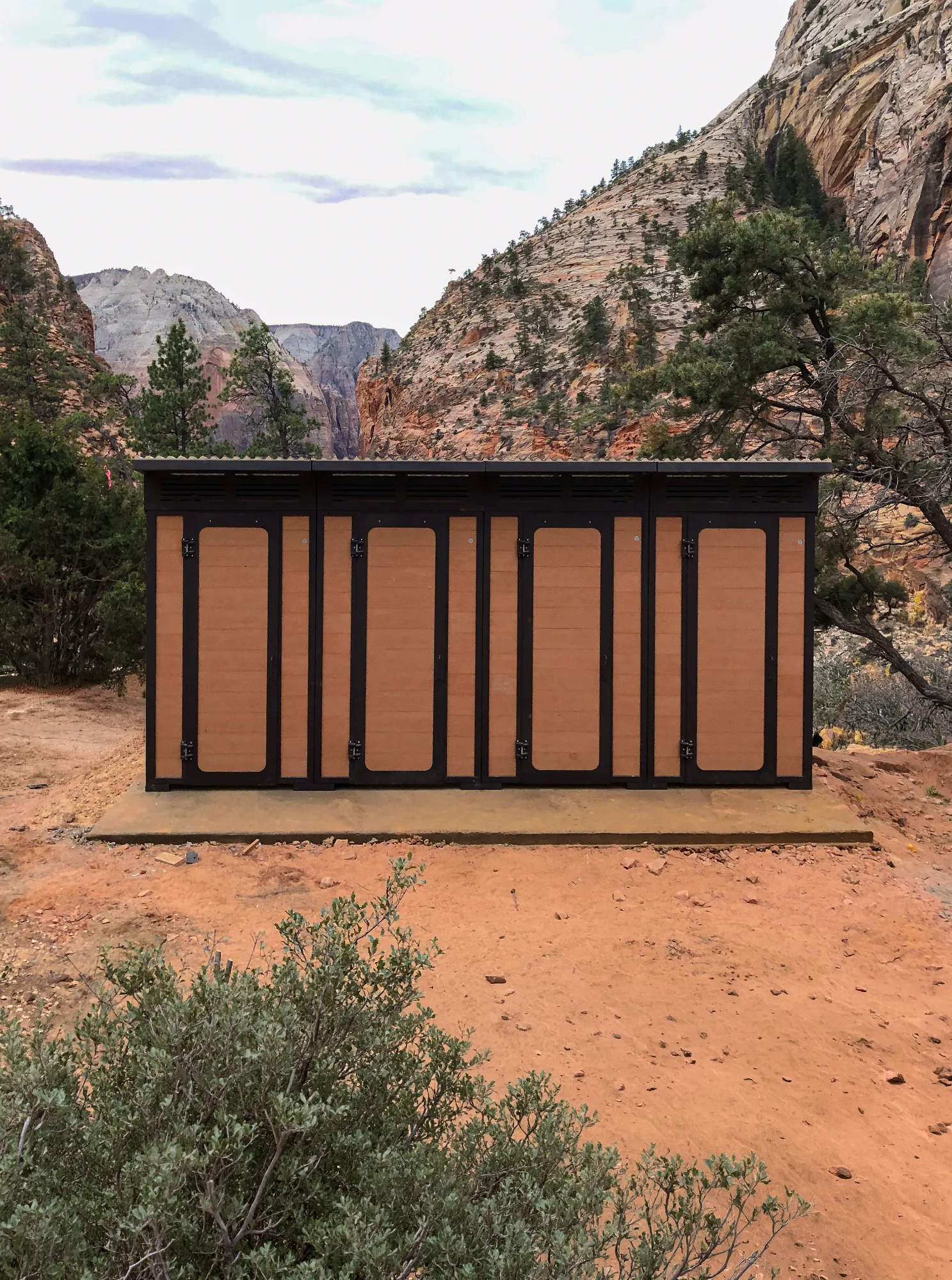 4 Stall Forest Series Out House at Zion National Park Front View
