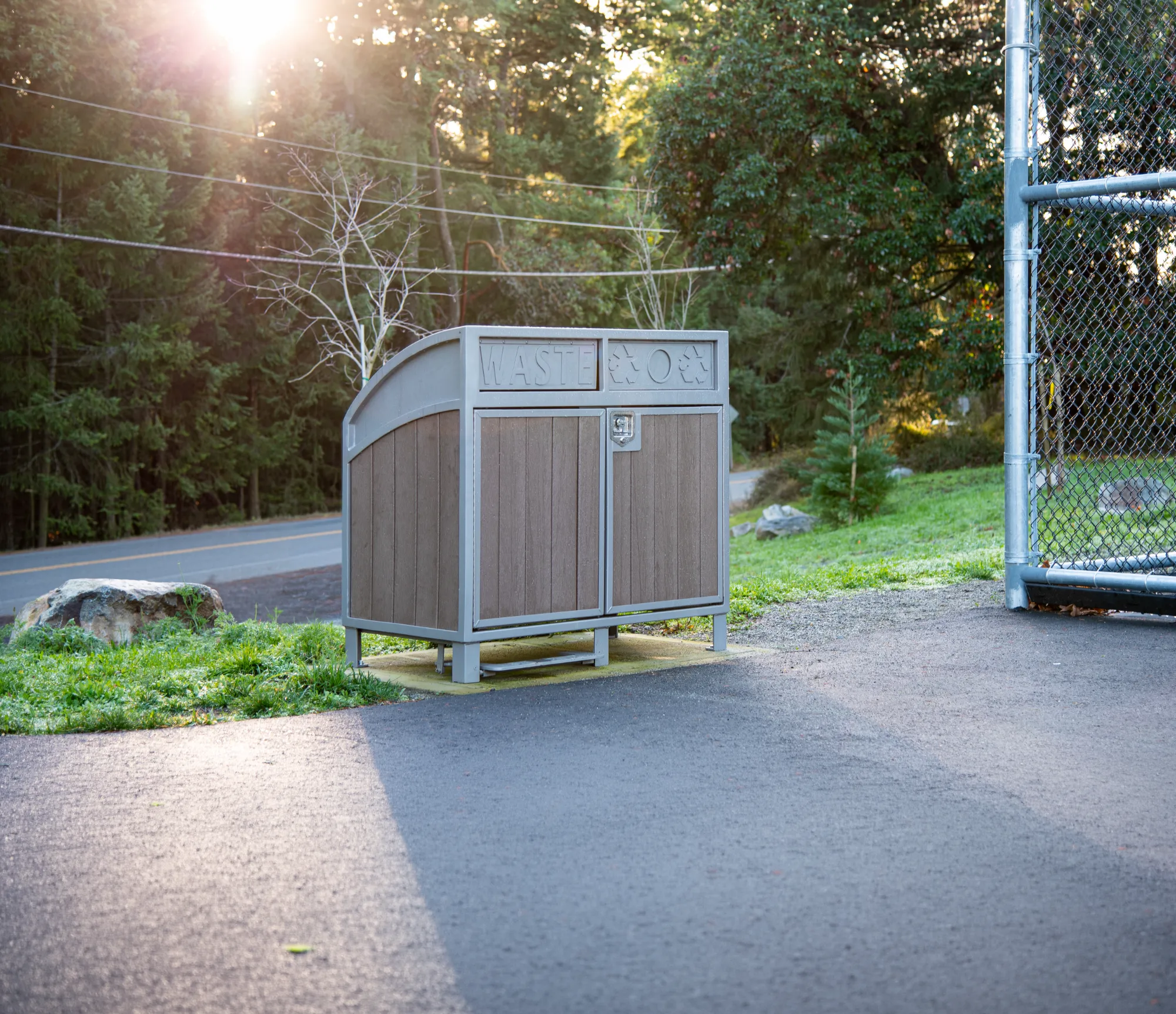 Wishbone Large Capacity Modena Curved Top Double Waste and Recyc