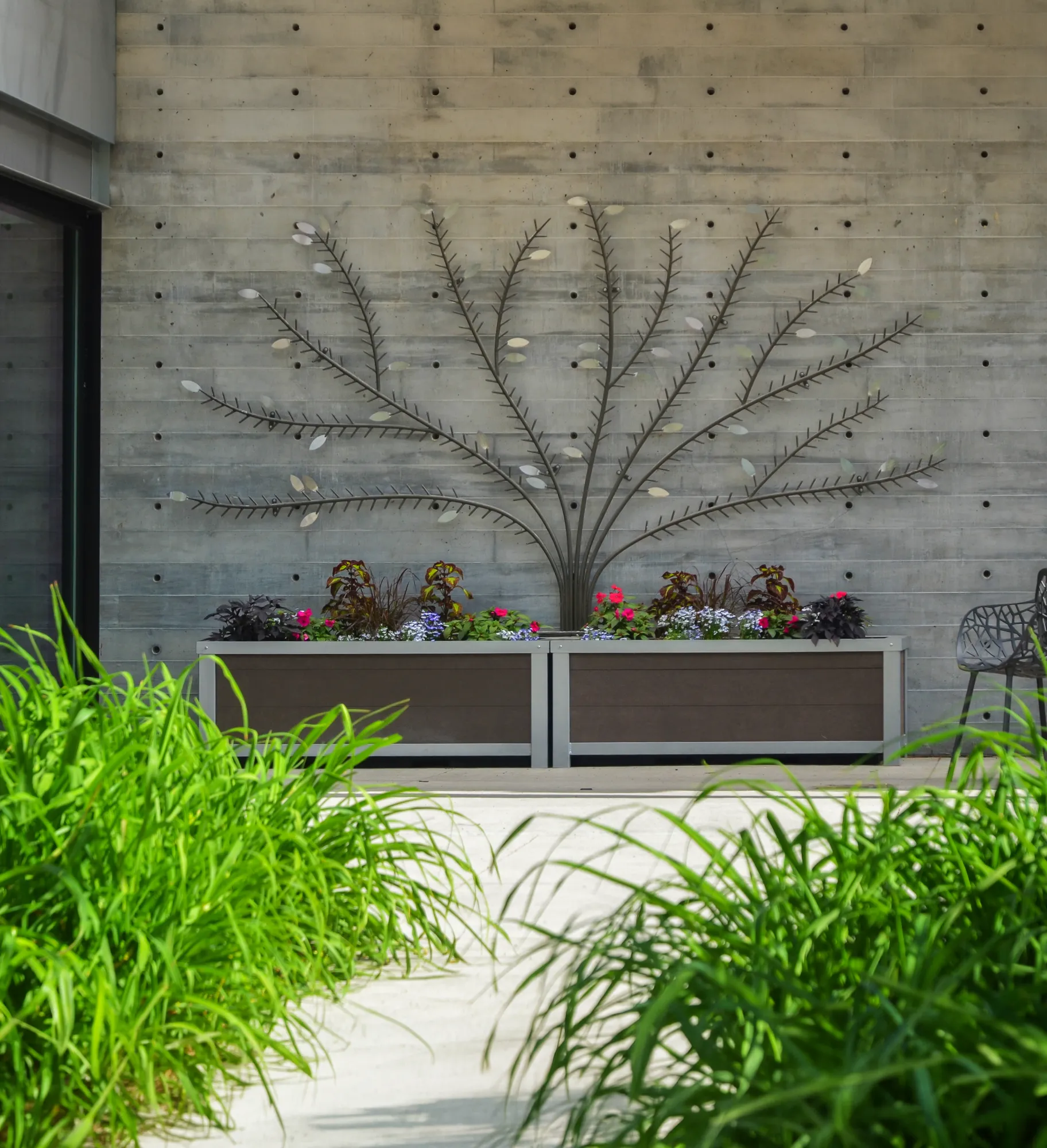 Wishbone Urban Form Rectangular Self Watering Planters at the Ed