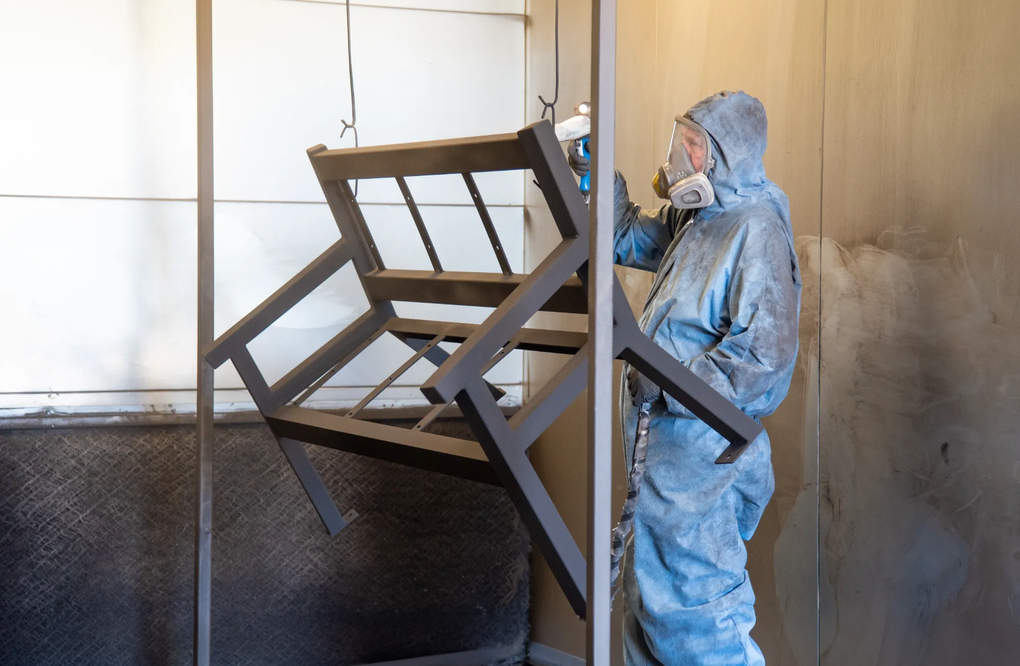Powder Coating a Bench Frame