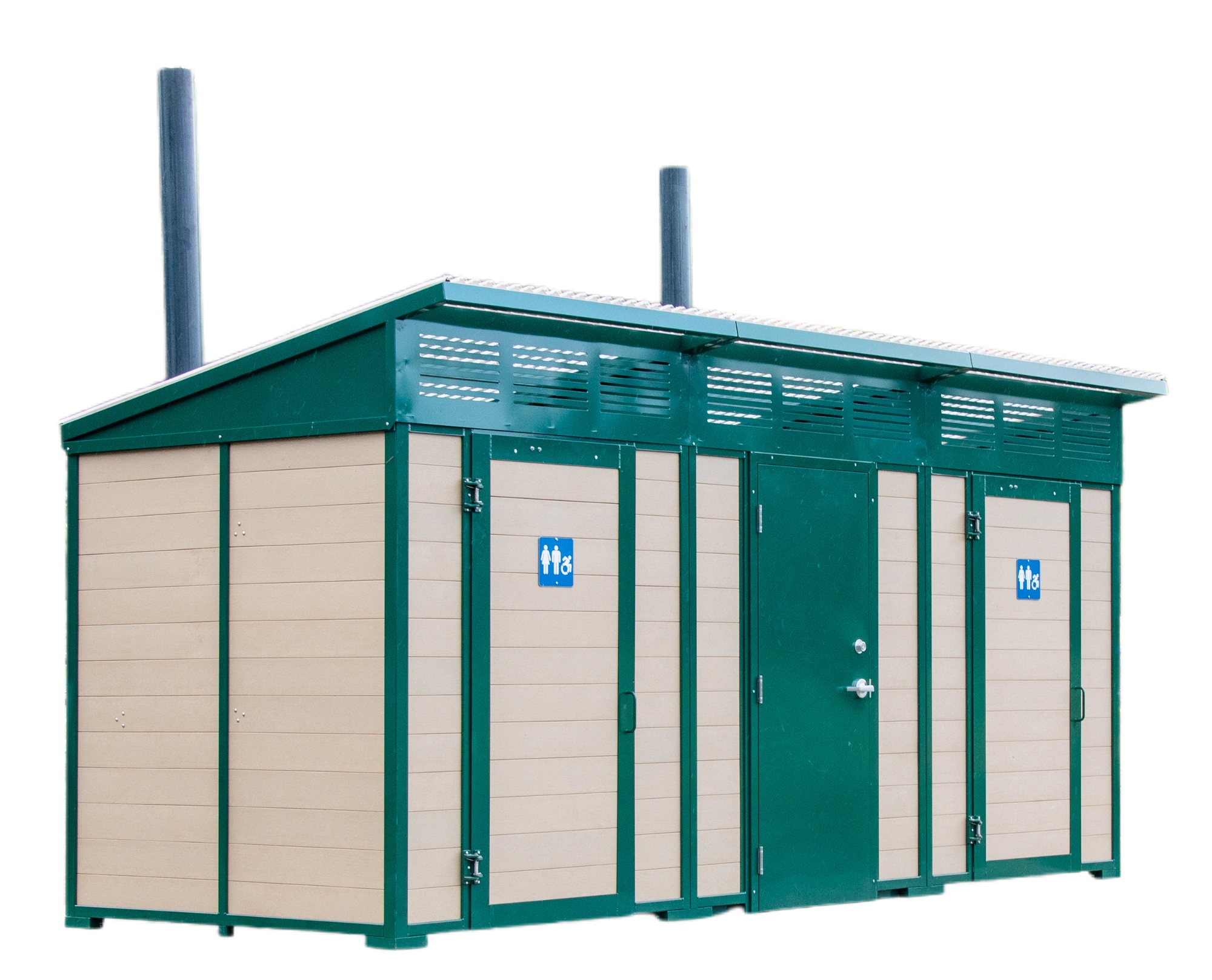 Wishbone Custom Forest Outhouse Building at Lions Community Park (cutout)