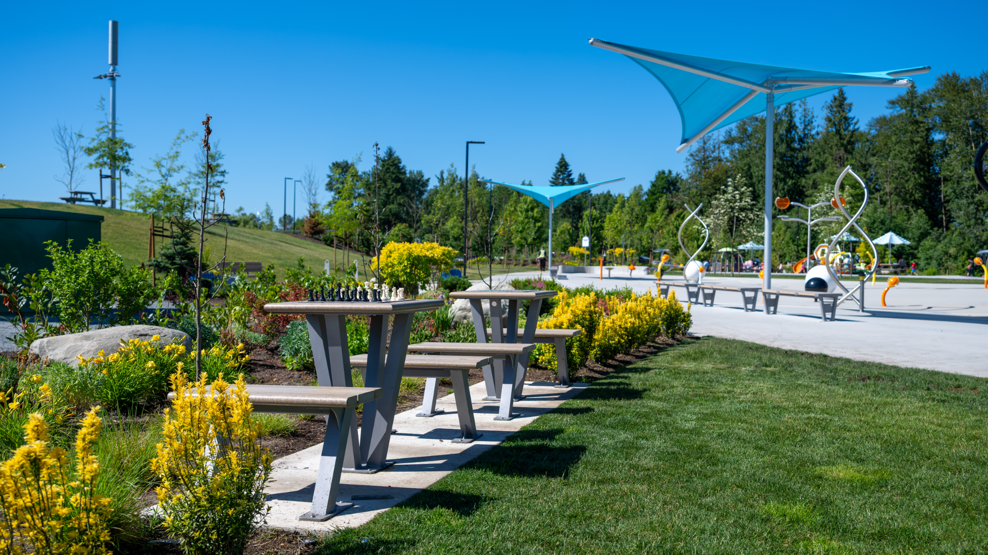 Wishbone Bayview 2 Seat Games Tables at Yorkson Community Park in the Township of Langley, BC-2