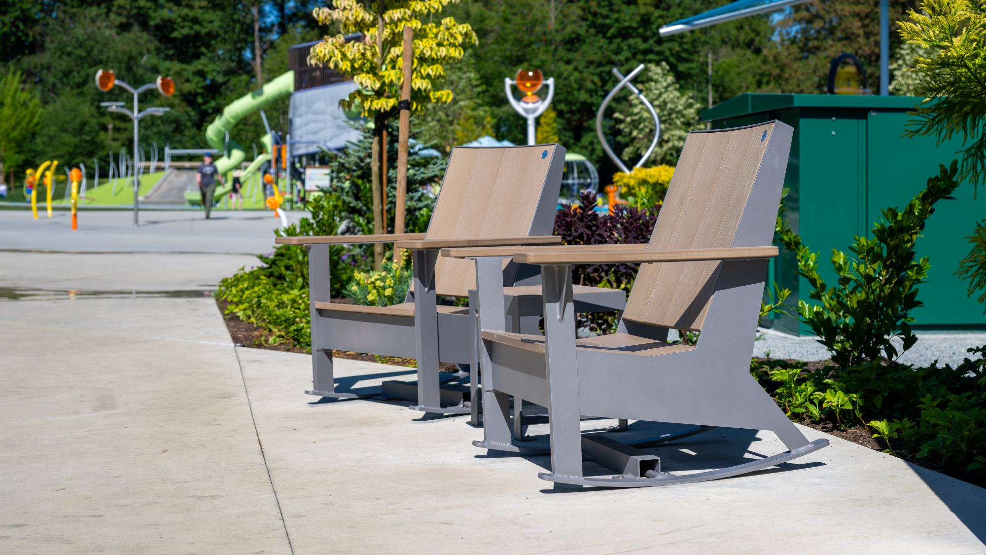 Wishbone JEM Rocking Chairs at Yorkson Community Park in the Township of Langley, BC