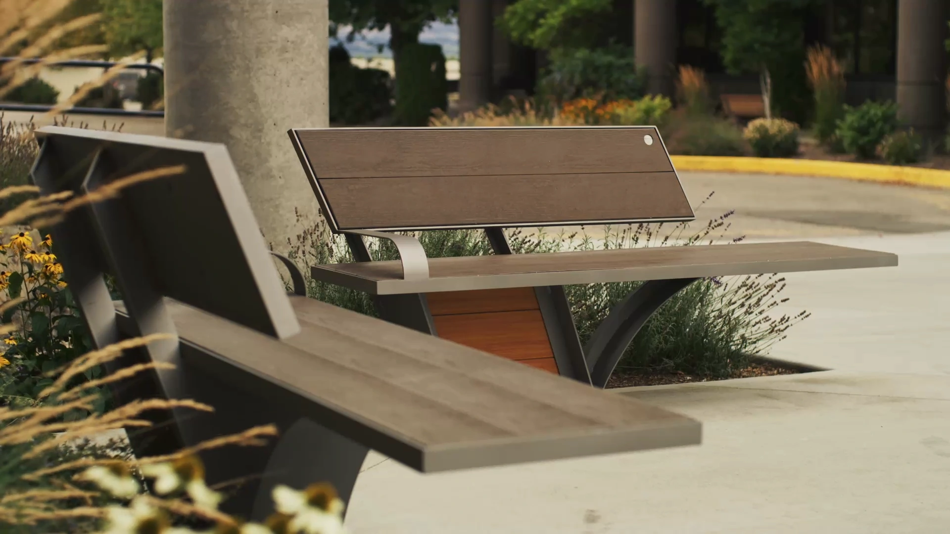 City Scape Full Back Bench 6ft
