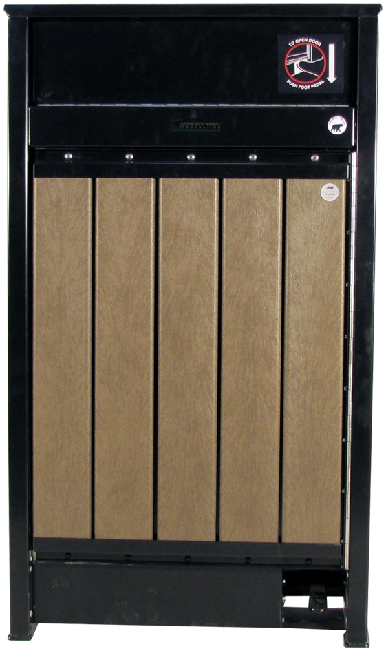 Freedom 55 Bear Resistant Waste Receptacle, front