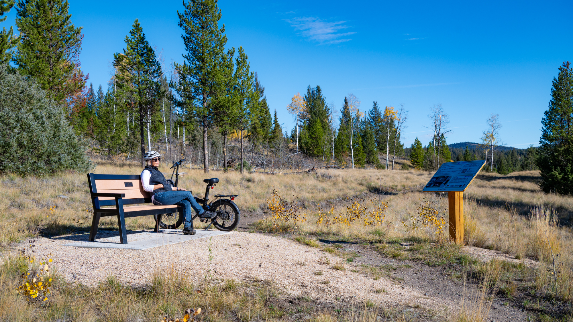 Wishbone Rutherford Wide Body Memorial Bench near Logan Lake BC