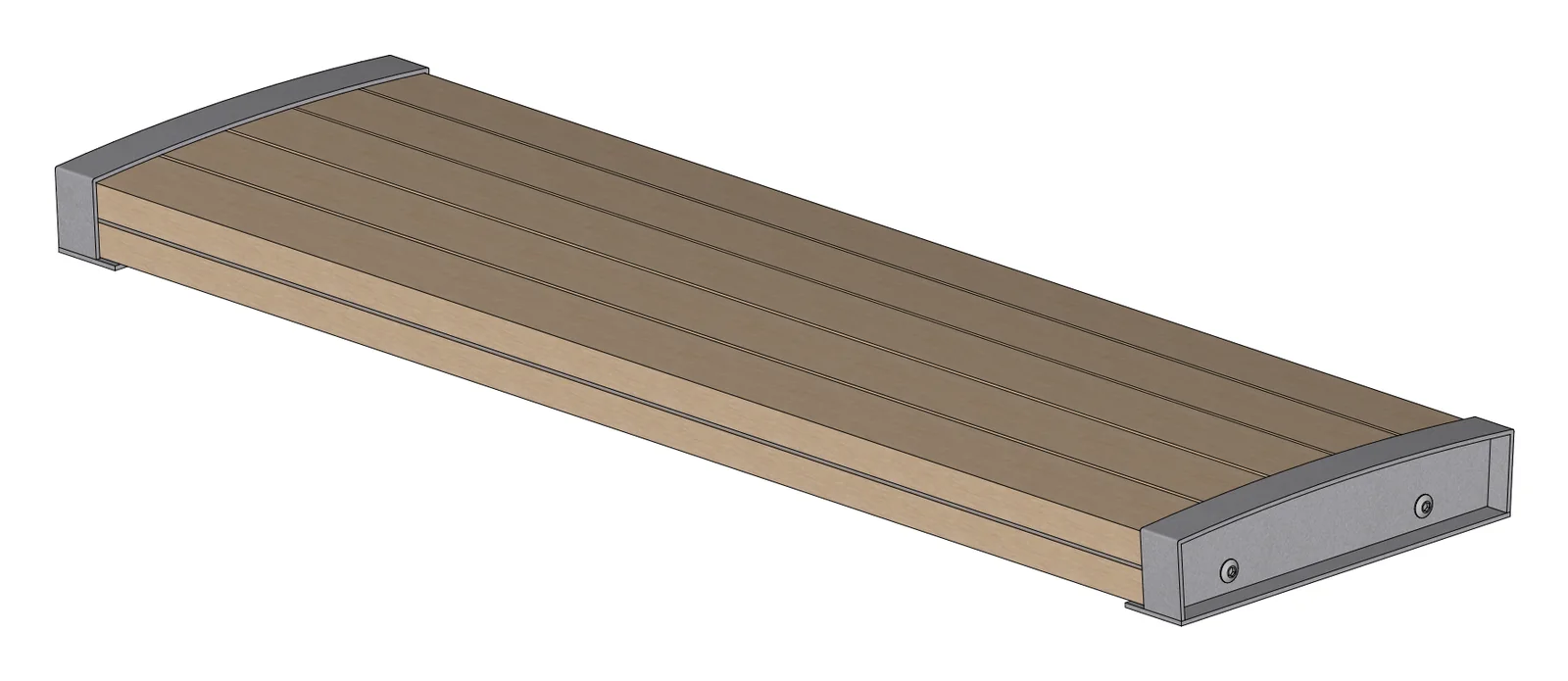 Beselt Backless Wall Top Bench 5ft (18" Wide)