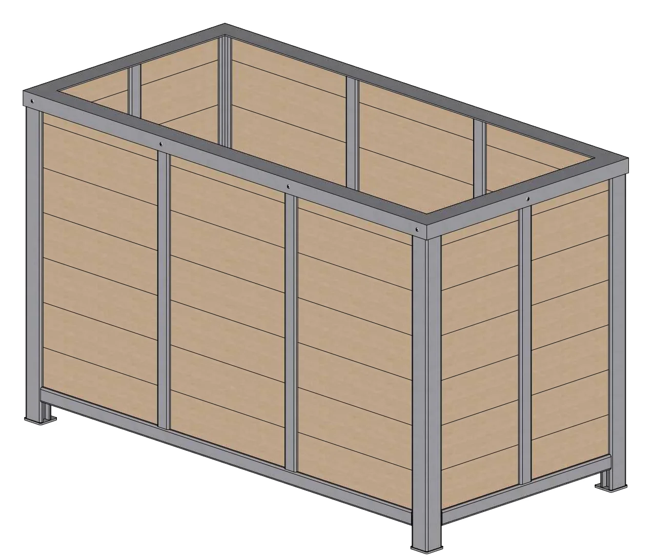 Custom Rutherford Planter Box - 36"L x 72"W x 44"H