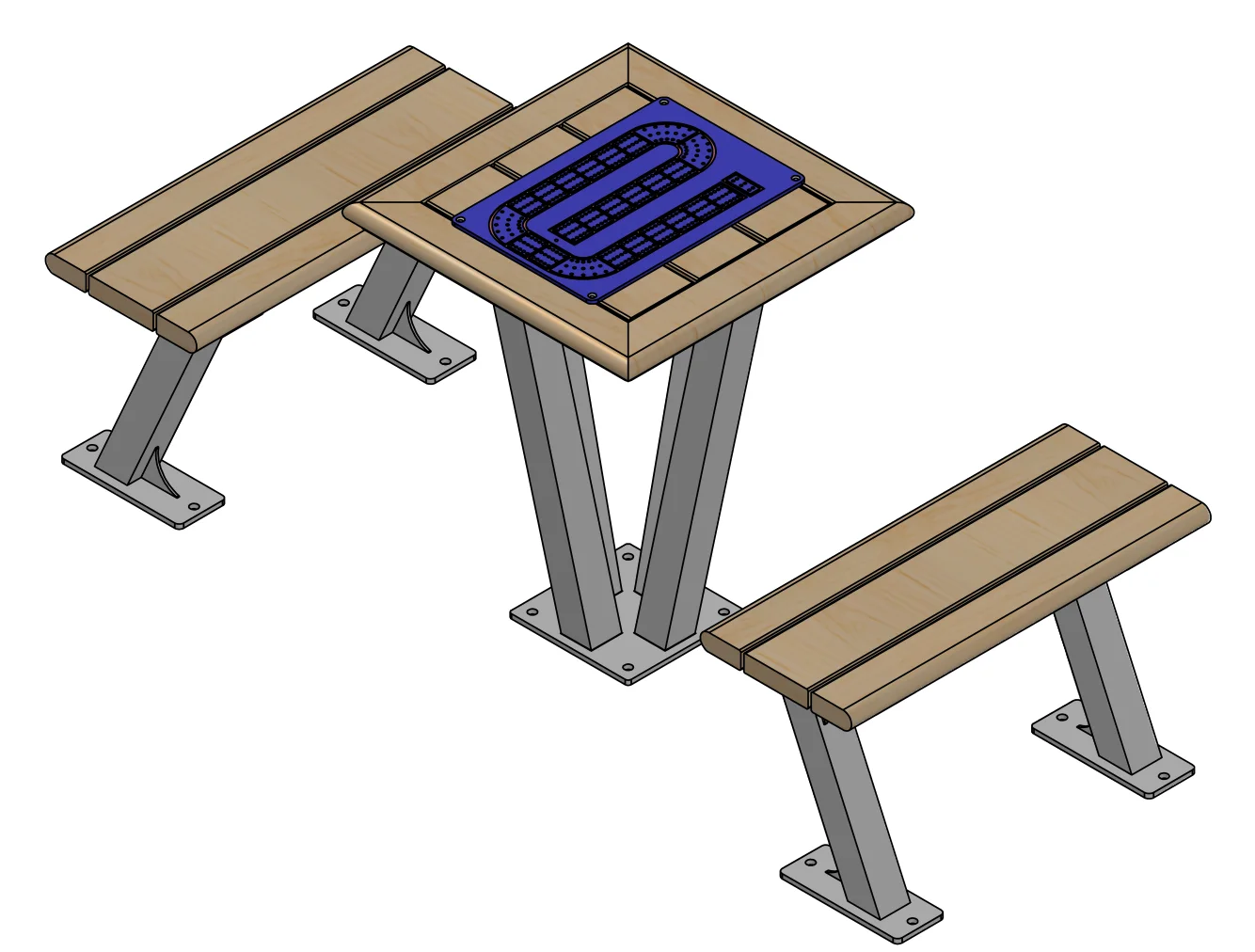 Bayview 2 Seat Games Table Set - Cribbage