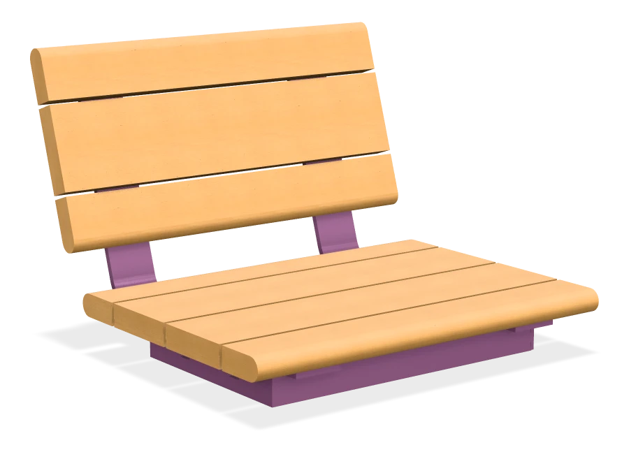 Bayview Wall Top Bench without Armrests 25"