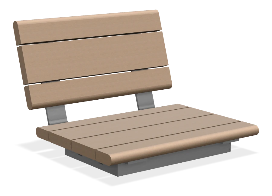 Bayview Wall Top Bench without Armrests 25"