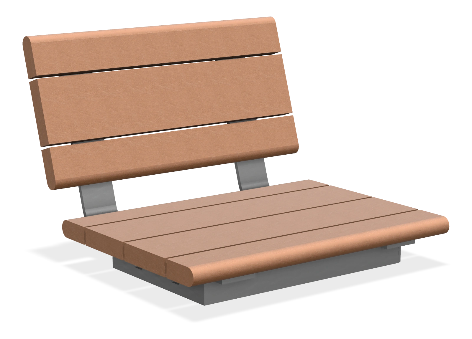 Bayview Wall Top Bench without Armrests 25"