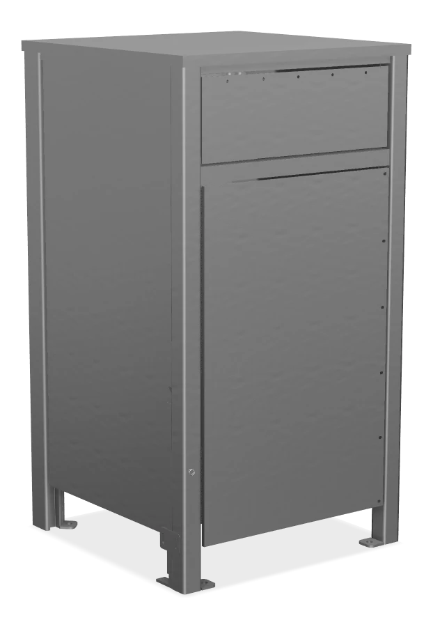 Urban Form Large Capacity Aluminum Waste Receptacle