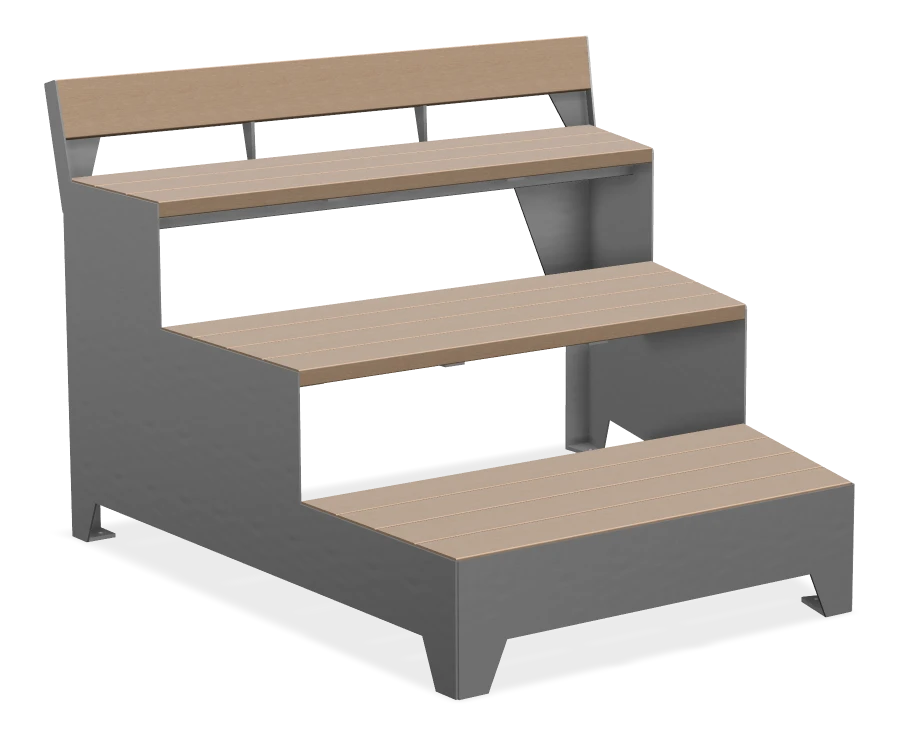 Strataview Straight Leg Right Step Bench 5ft