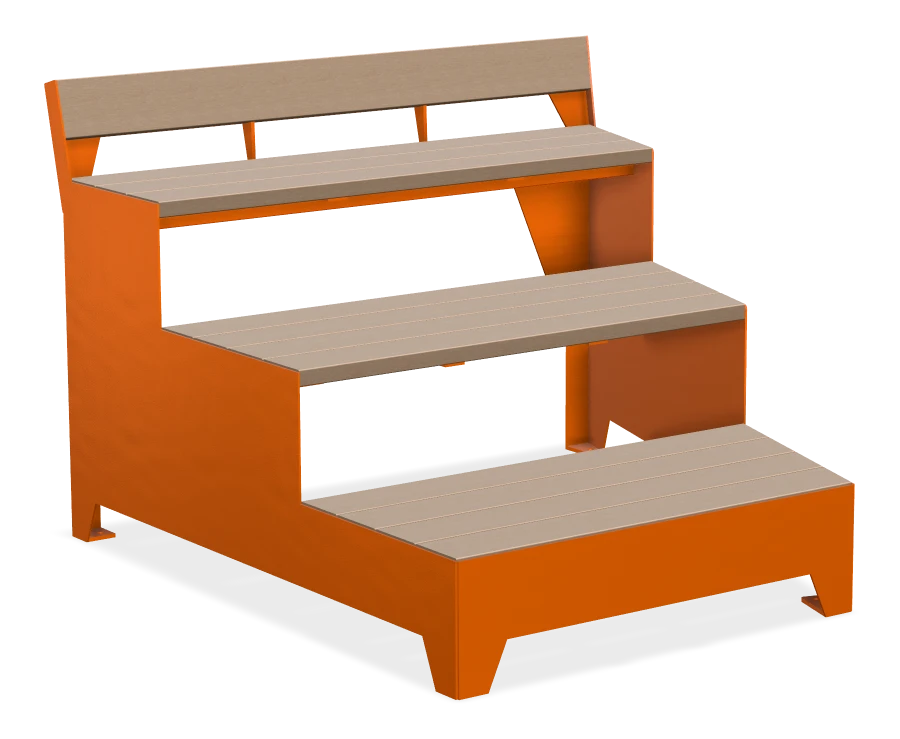 Strataview Straight Leg Right Step Bench 5ft
