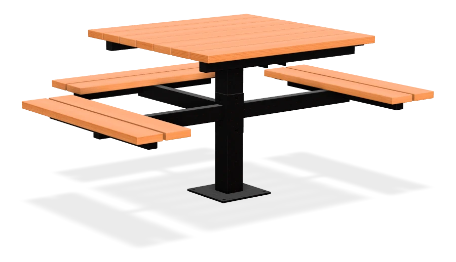 Single Pedestal Wheel Chair Accessible Picnic Table