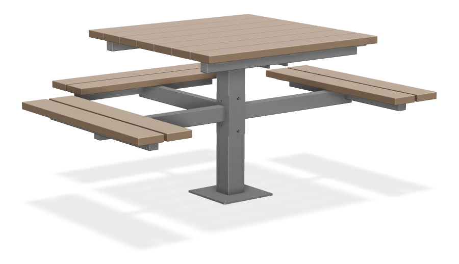 Single Pedestal Wheel Chair Accessible Picnic Table