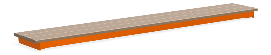 Mena Backless Wall Top Bench 8ft