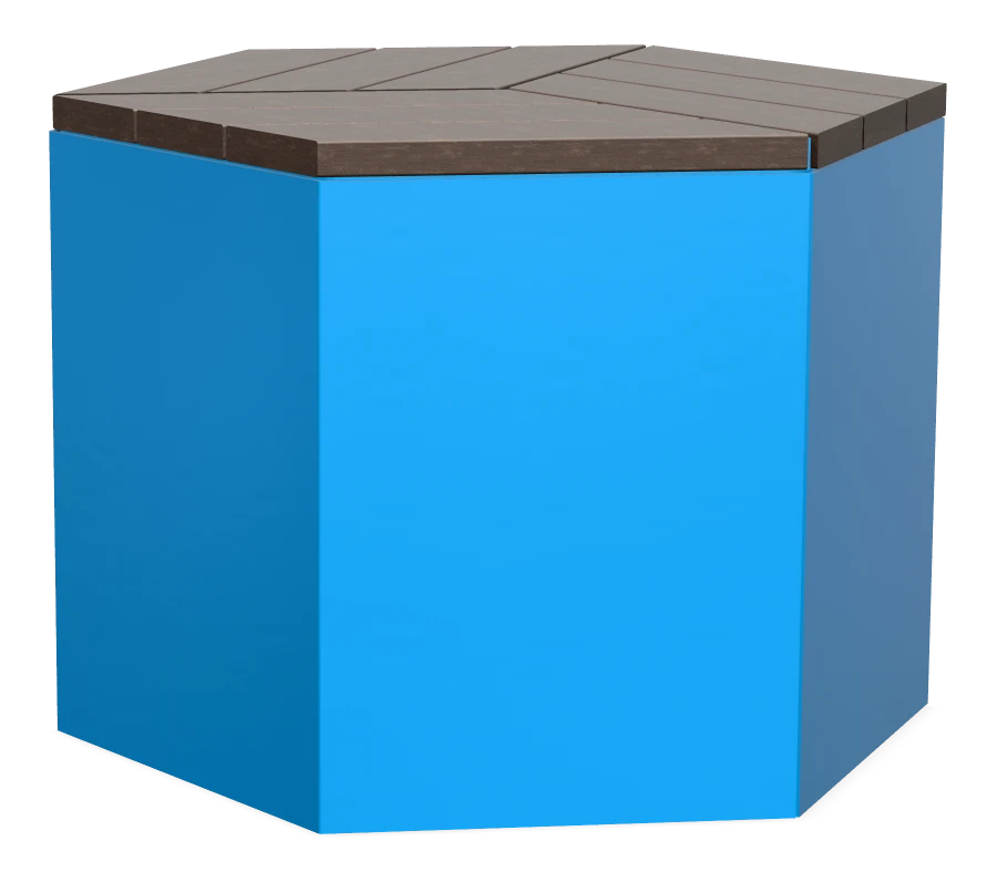 Bayview Hexagonal Stool 28"H