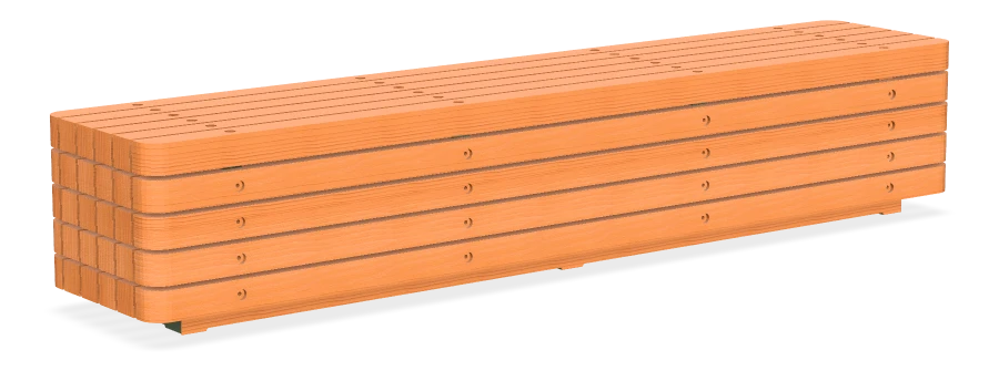 Timber Block Bench 8ft - Cedar