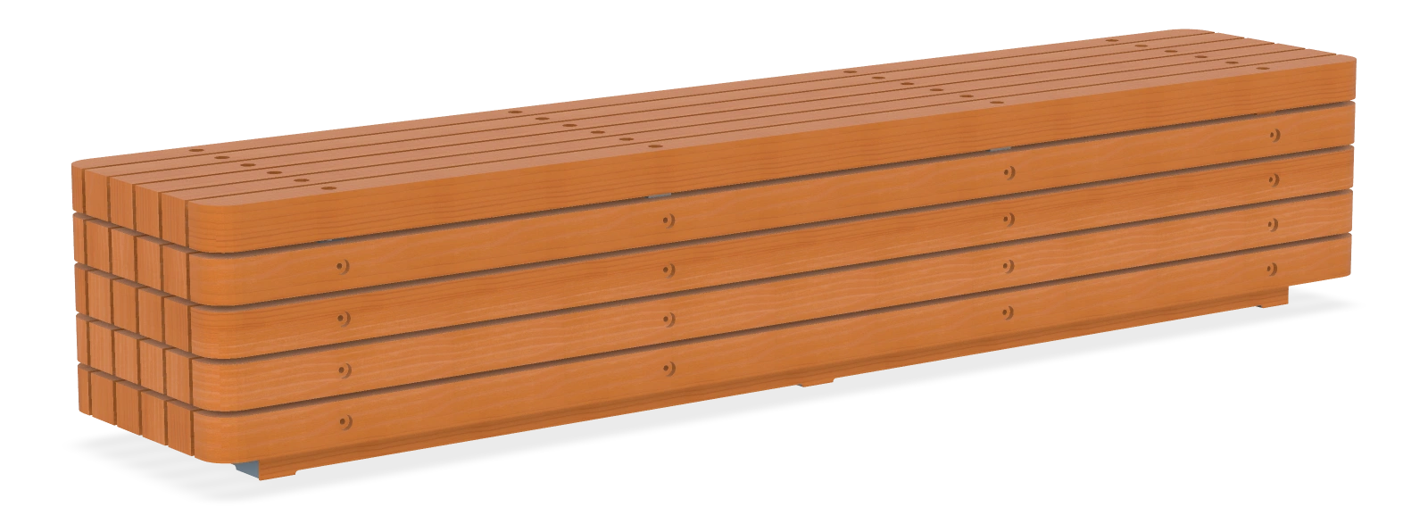 Timber Block Bench 8ft - Cedar