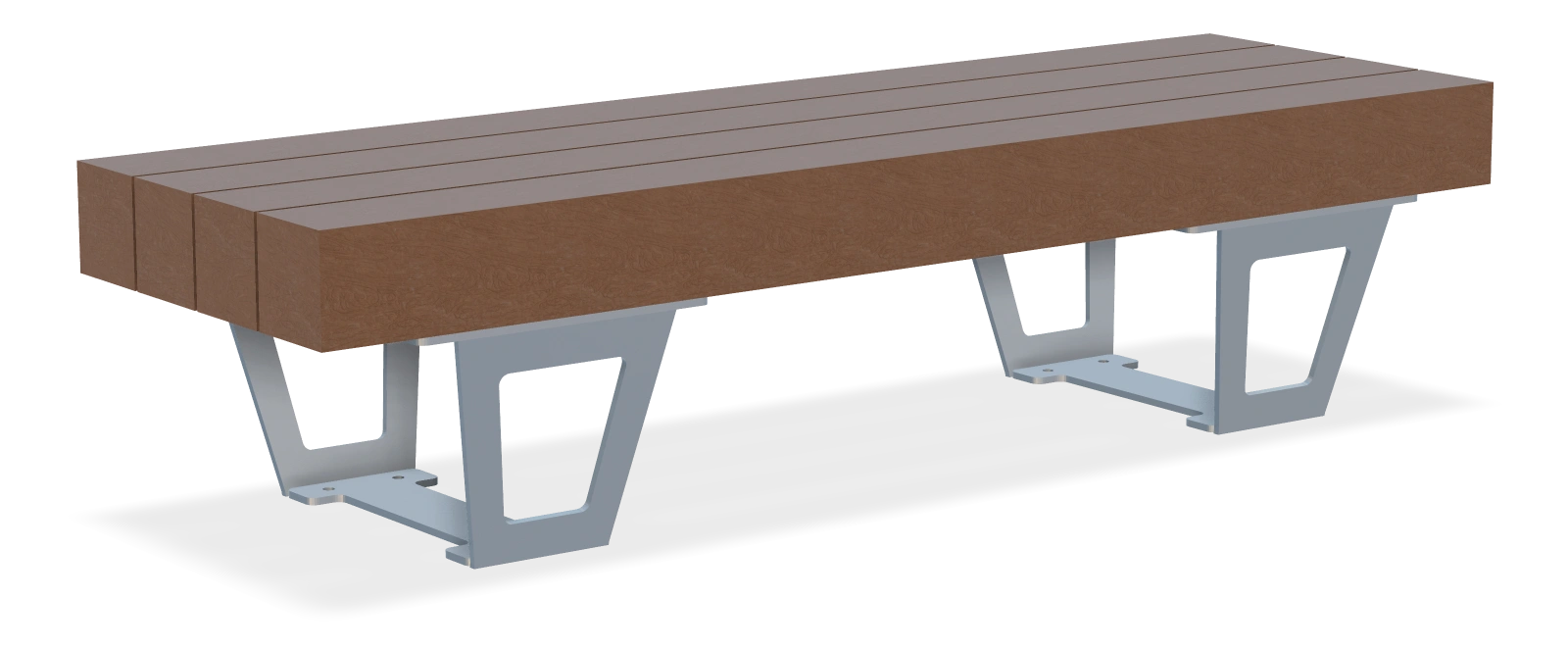 Wilderness Backless Bench 6' with 12" x 12" Cedar Lumber