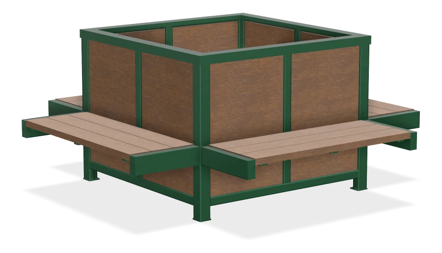 Rutherford Square Planter Bench