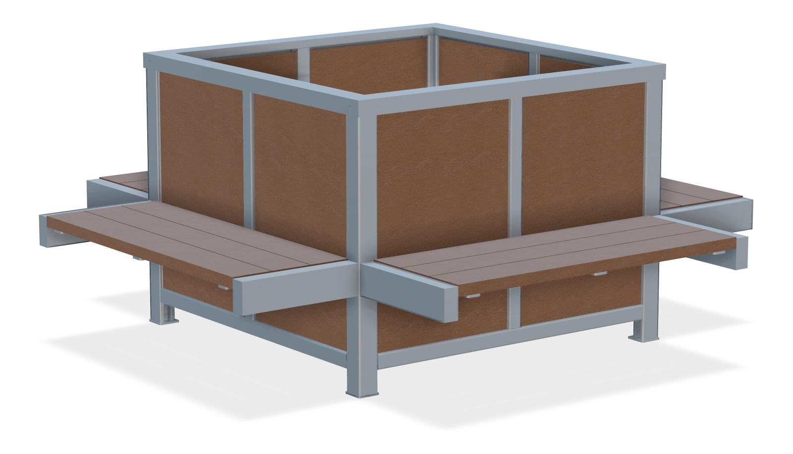 Rutherford Square Planter Bench