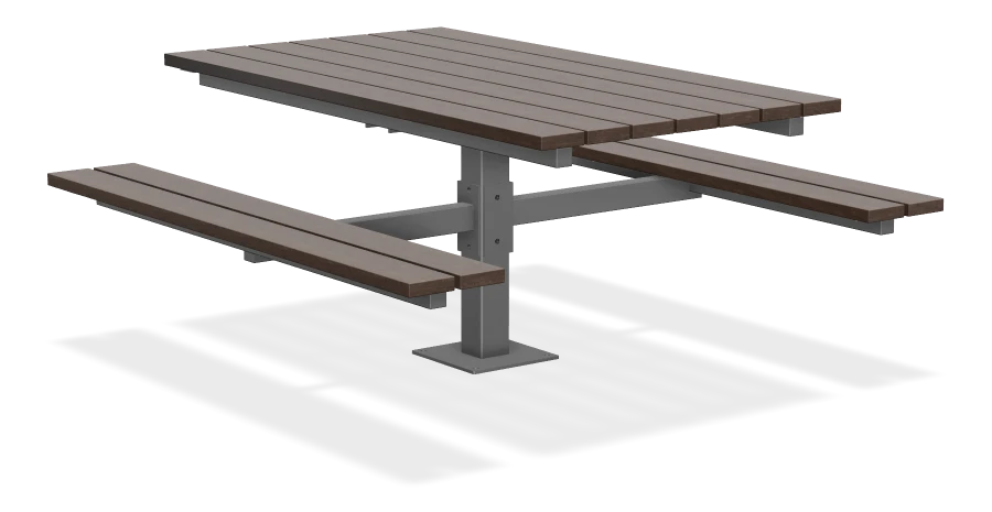 Single Pedestal Picnic Table - Rectangular 6ft