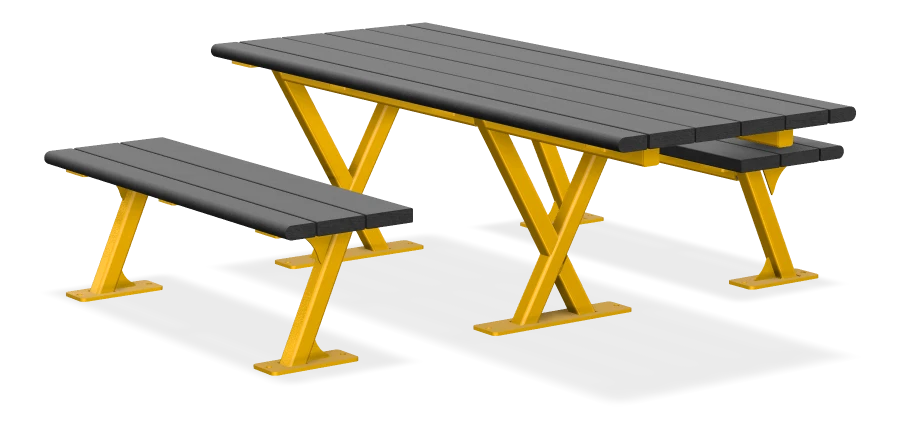 Bayview Child Sized Wheelchair Accessible Picnic Table 6ft - 2x 4ft Benches