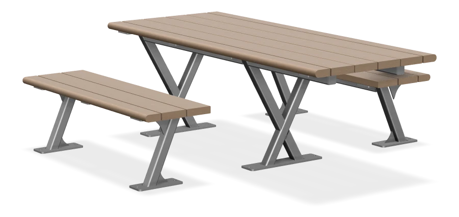 Bayview Child Sized Wheelchair Accessible Picnic Table 6ft - 2x 4ft Benches