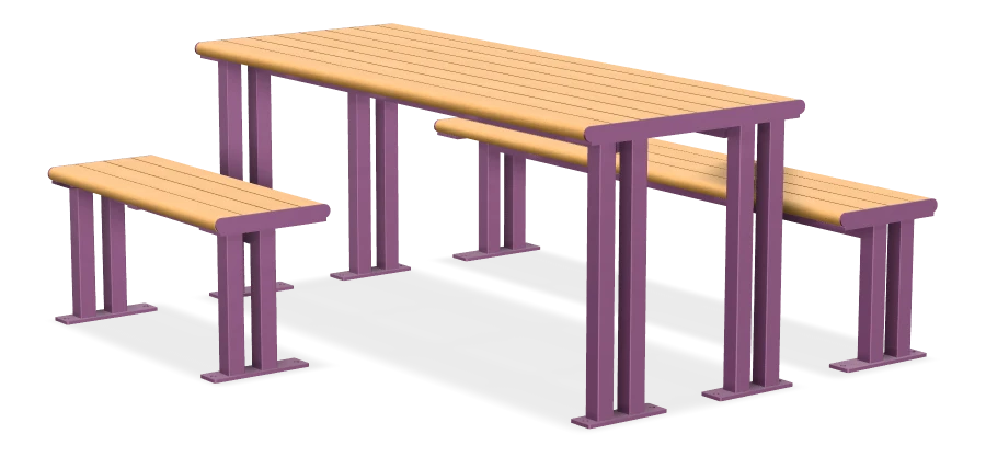 Larson Wheelchair Accessible Picnic Table 6ft - Accessibility on One Side