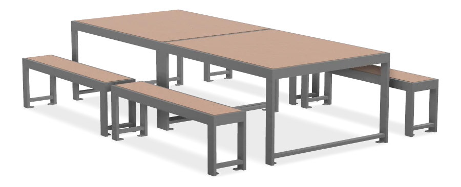 Urban Form Harvest Table With 4 Seats
