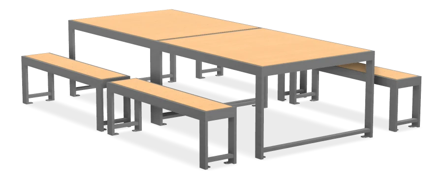 Urban Form Harvest Table With 4 Seats