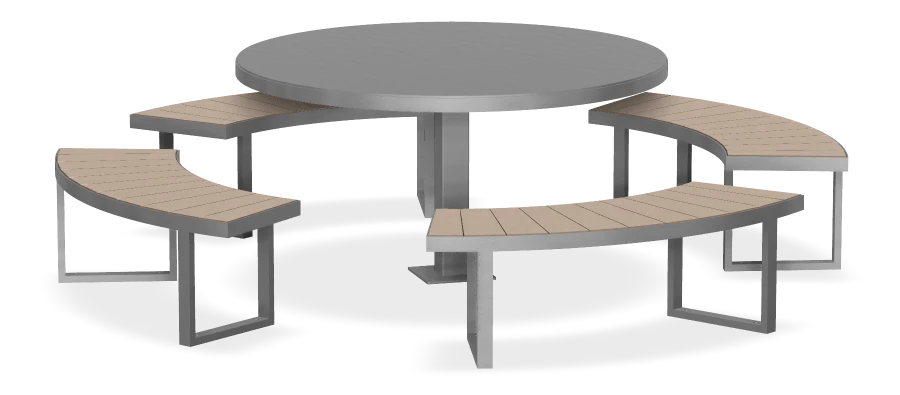 Skyline Round Single Pedestal Picnic Table 5ft