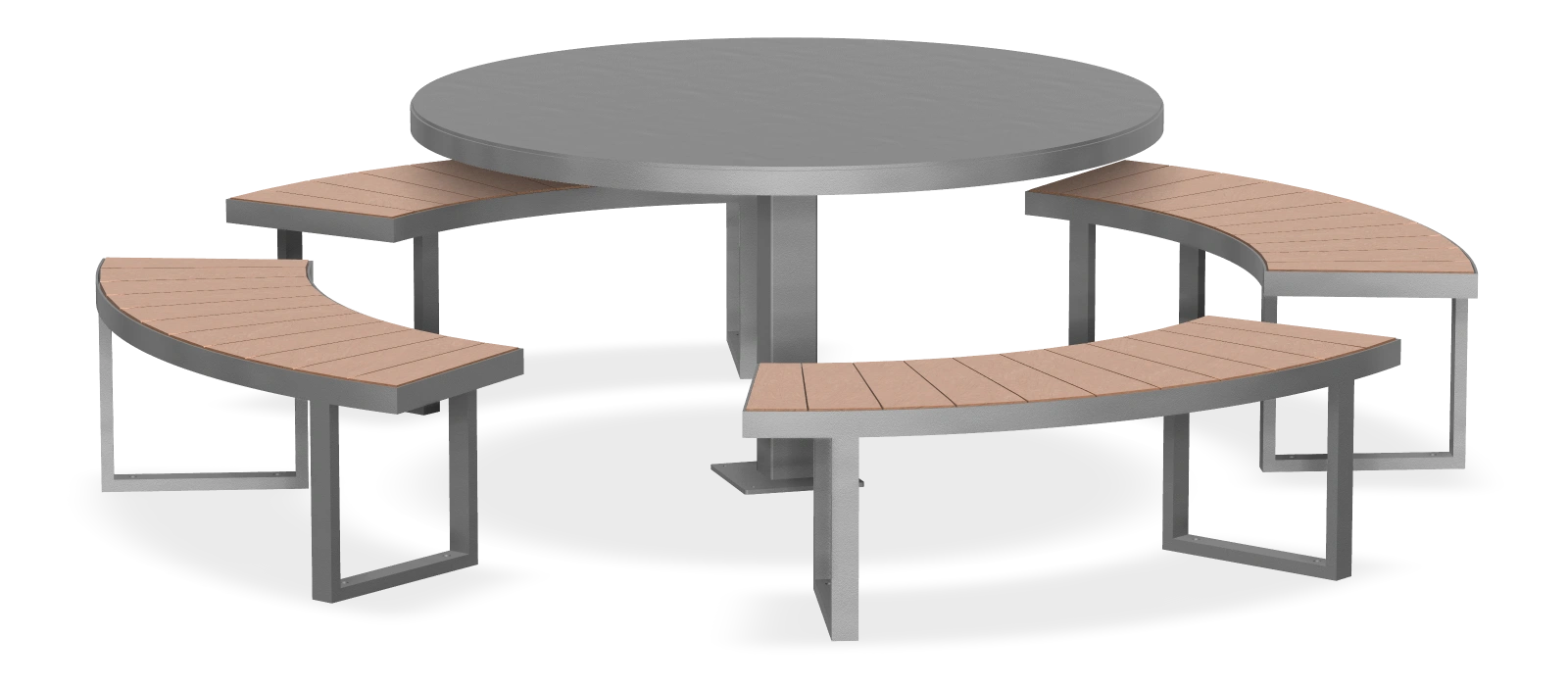Skyline Round Single Pedestal Picnic Table 5ft