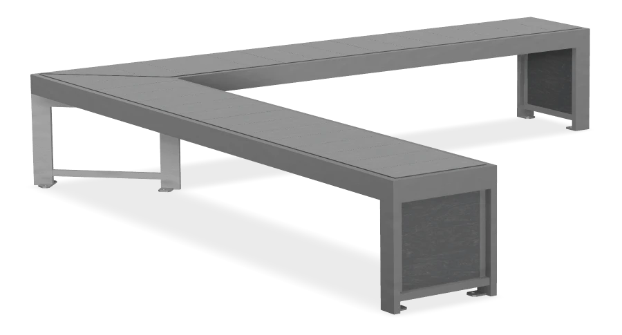 Urban Form Backless Bench 8ft with 45 Degree Angle
