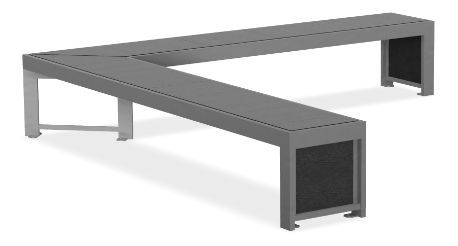 Urban Form Backless Bench 8ft with 45 Degree Angle