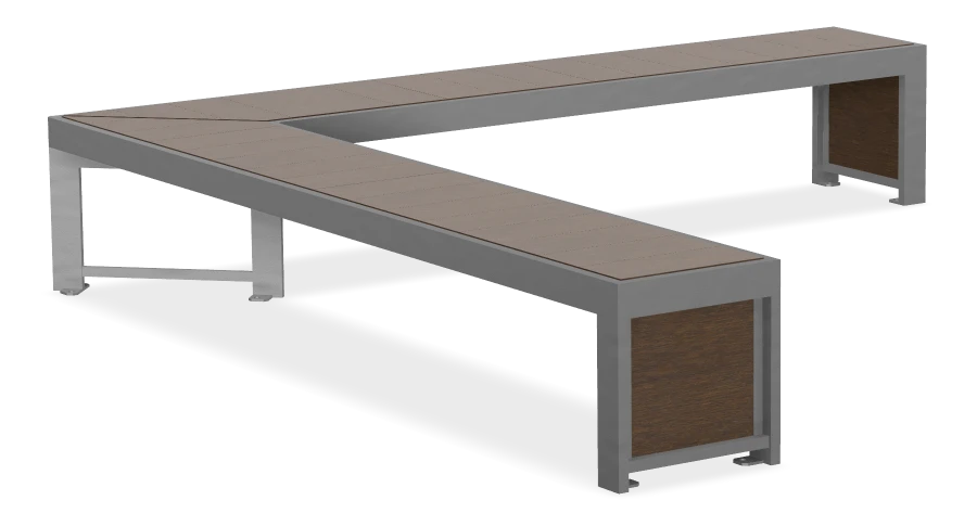 Urban Form Backless Bench 8ft with 45 Degree Angle